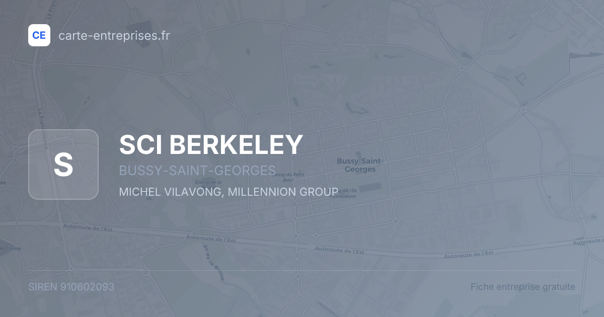 SCI BERKELEY — 910602093 — fiche entreprise