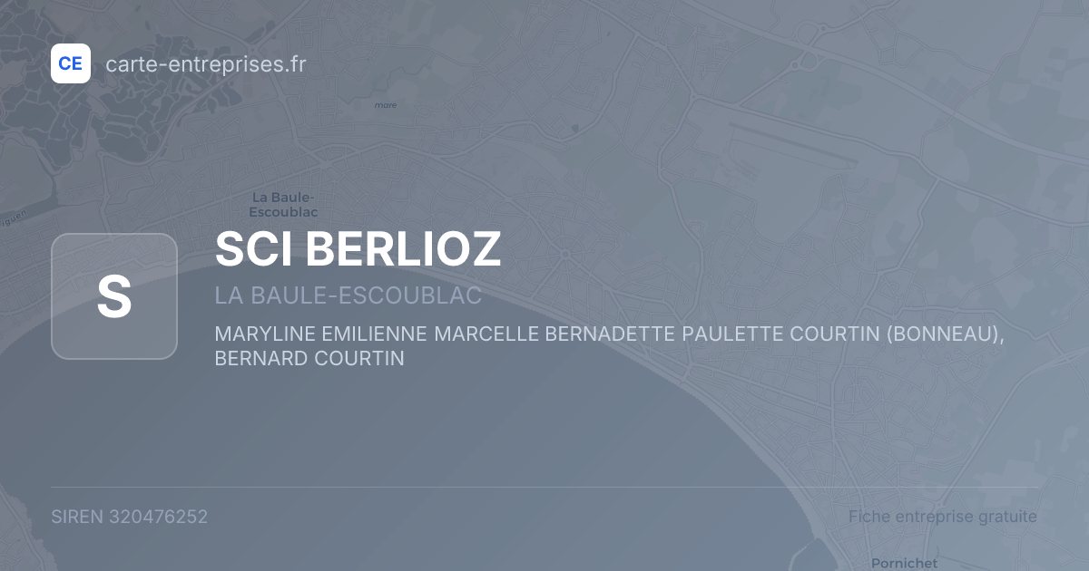 SCI BERLIOZ — 320476252 — fiche entreprise