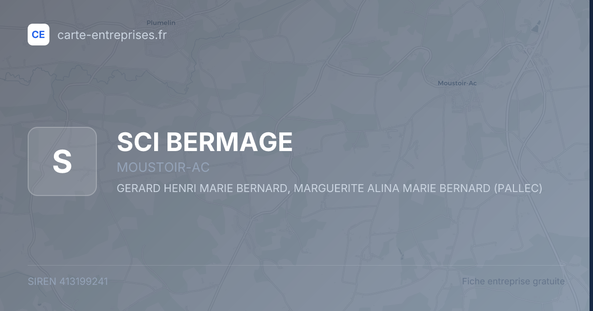 SCI BERMAGE — 413199241 — fiche entreprise