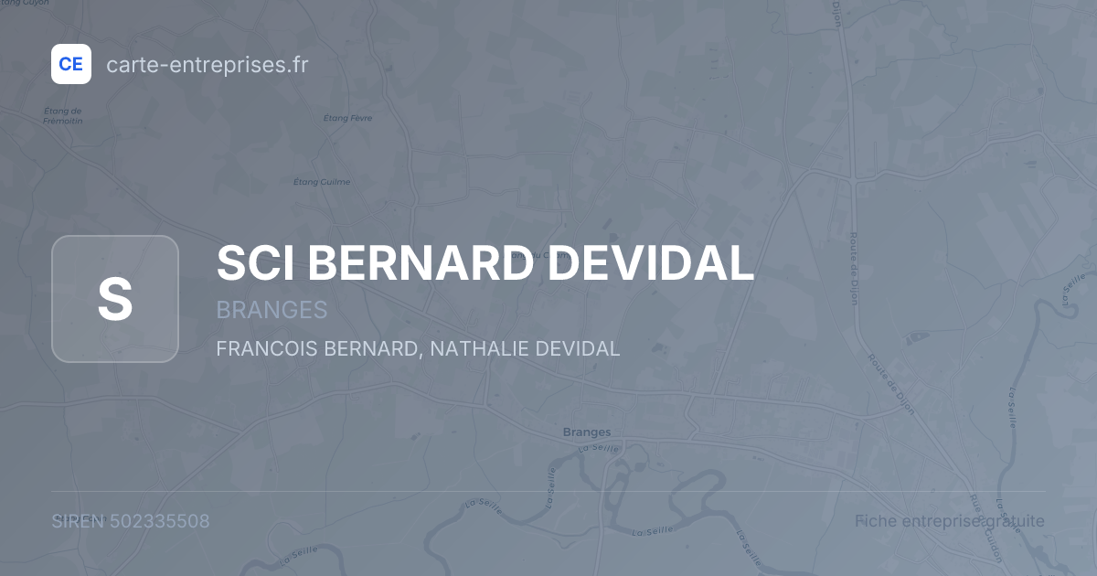SCI BERNARD DEVIDAL — 502335508 — fiche entreprise