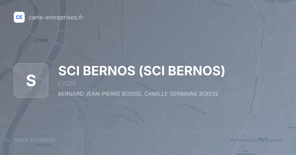 SCI BERNOS — 441188554 — fiche entreprise
