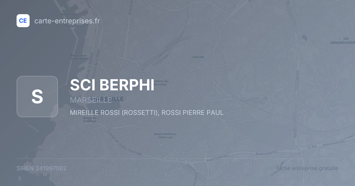 SCI BERPHI — 341997062 — fiche entreprise