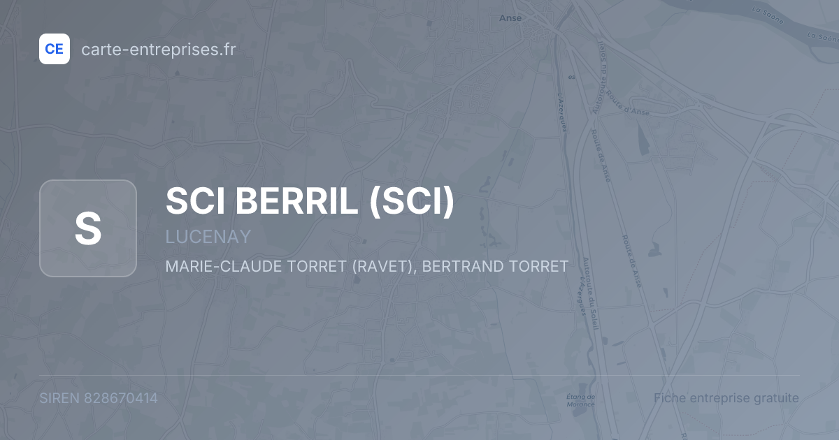 SCI BERRIL (SCI) — 828670414 — fiche entreprise