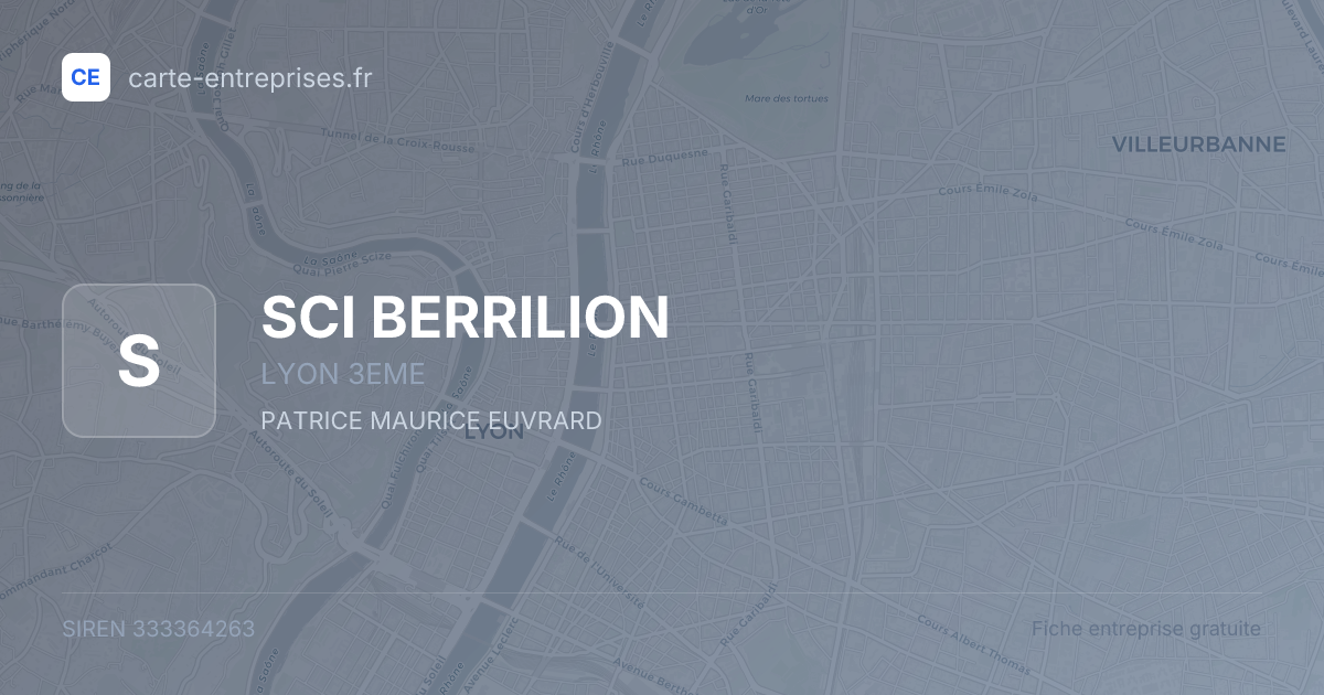 SCI BERRILION — 333364263 — fiche entreprise