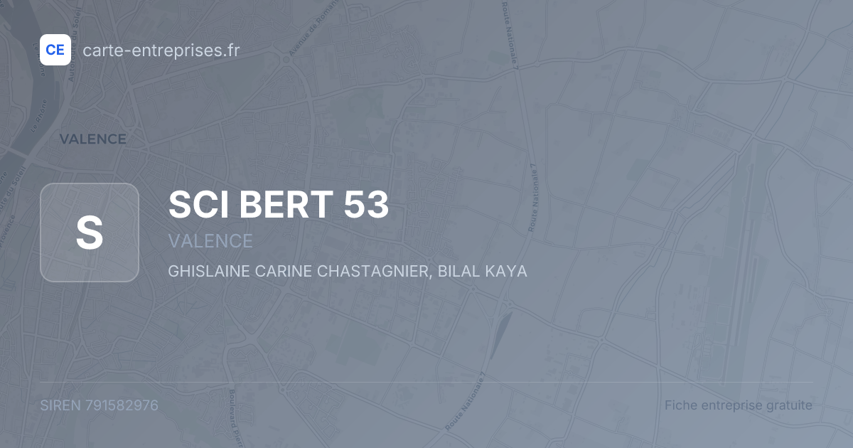 SCI BERT 53 — 791582976 — fiche entreprise