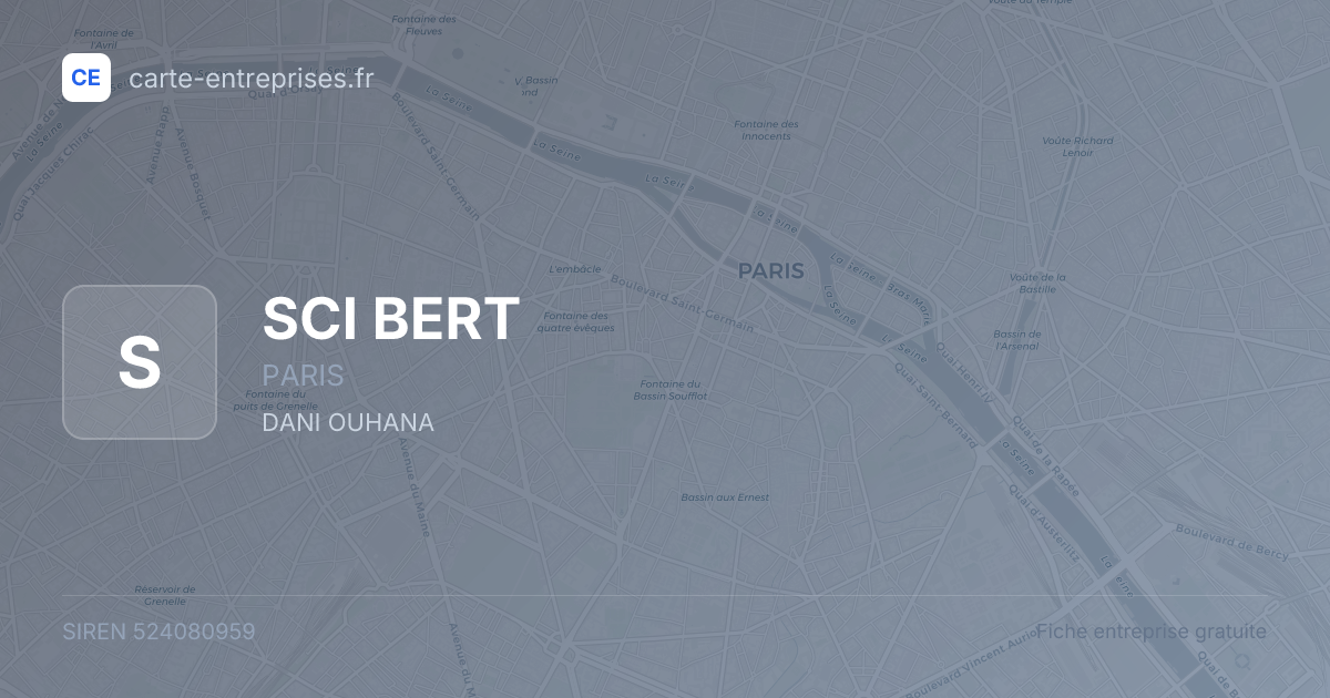 SCI BERT — 524080959 — fiche entreprise