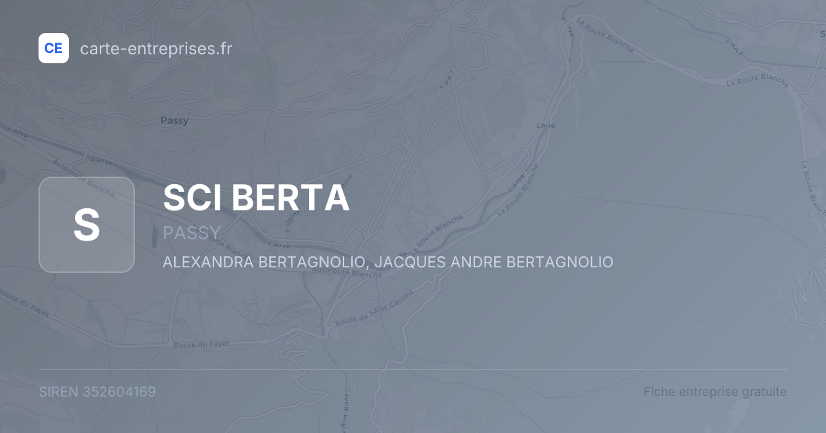 SCI BERTA — 352604169 — fiche entreprise