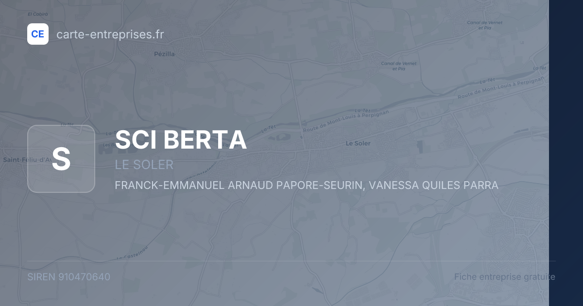 SCI BERTA — 910470640 — fiche entreprise