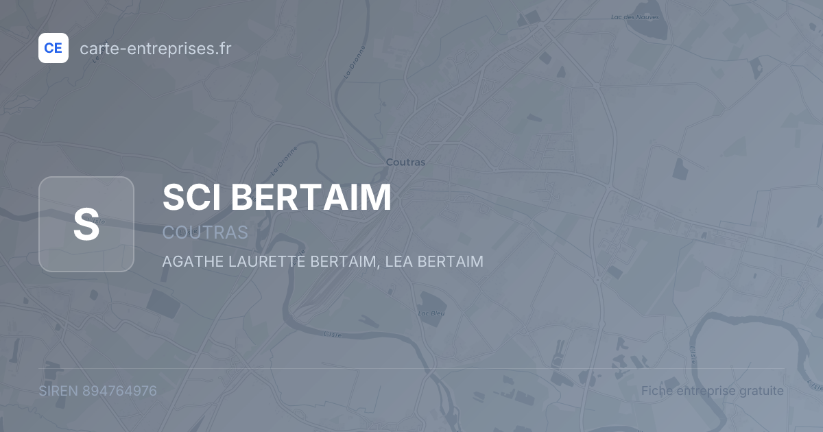 SCI BERTAIM — 894764976 — fiche entreprise