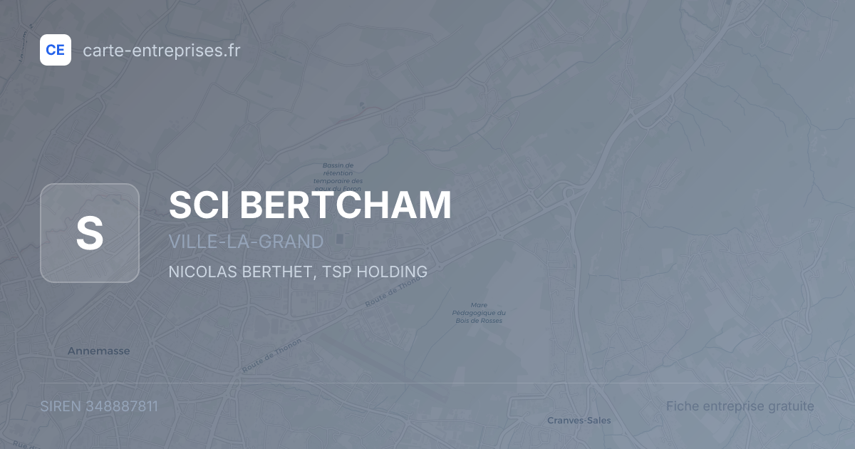 SCI BERTCHAM — 348887811 — fiche entreprise