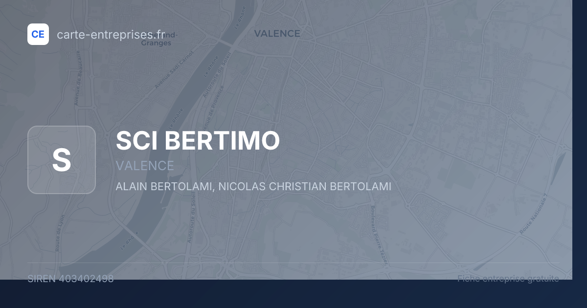 SCI BERTIMO — 403402498 — fiche entreprise