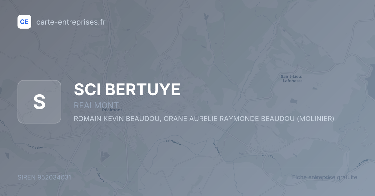 SCI BERTUYE — 952034031 — fiche entreprise
