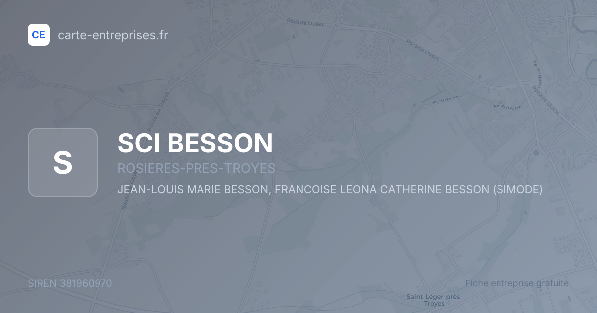 SCI BESSON — 381960970 — fiche entreprise