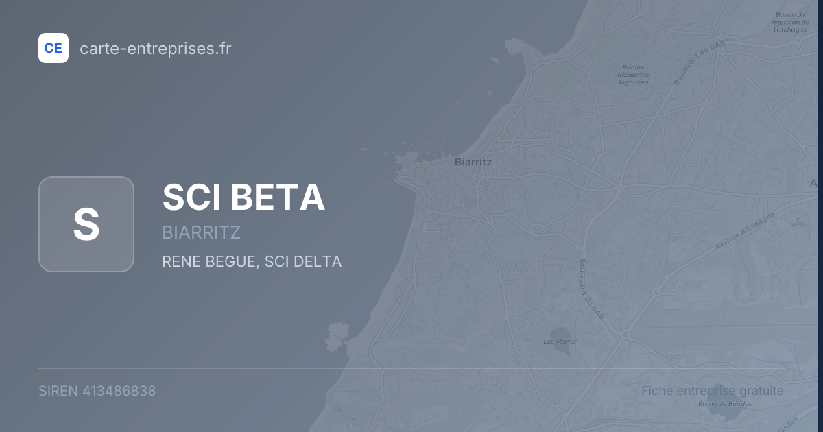 SCI BETA — 413486838 — fiche entreprise