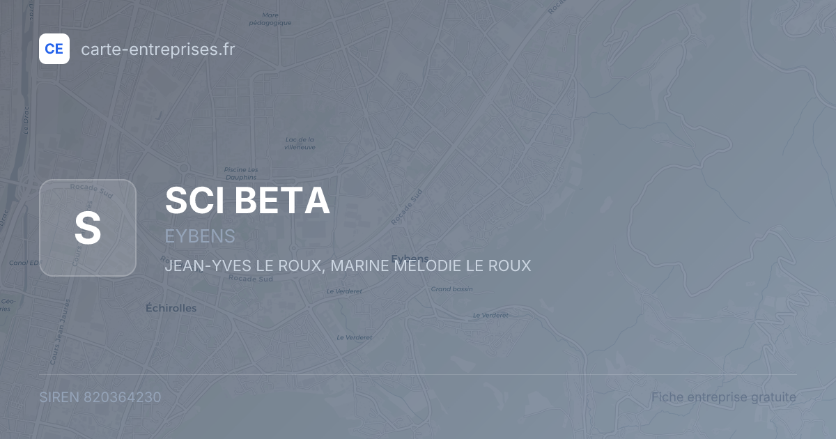 SCI BETA — 820364230 — fiche entreprise