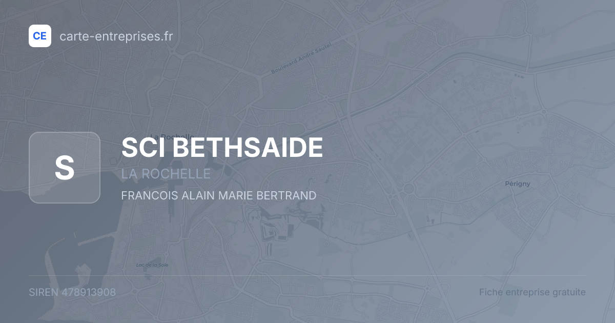SCI BETHSAIDE — 478913908 — fiche entreprise