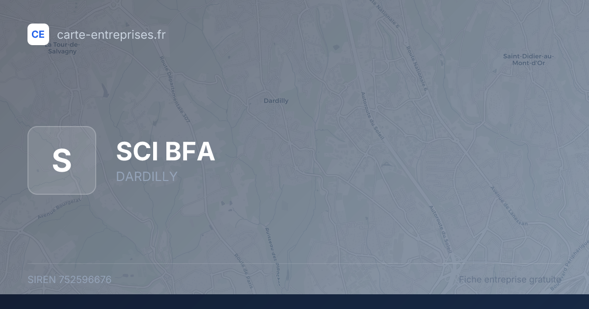 SCI BFA — 752596676 — fiche entreprise