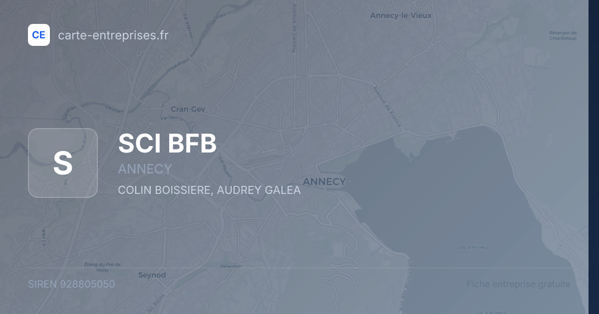 SCI BFB — 928805050 — fiche entreprise