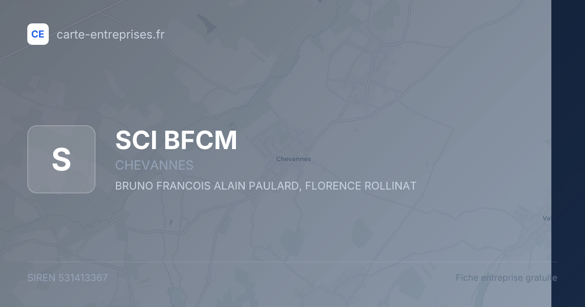 SCI BFCM — 531413367 — fiche entreprise