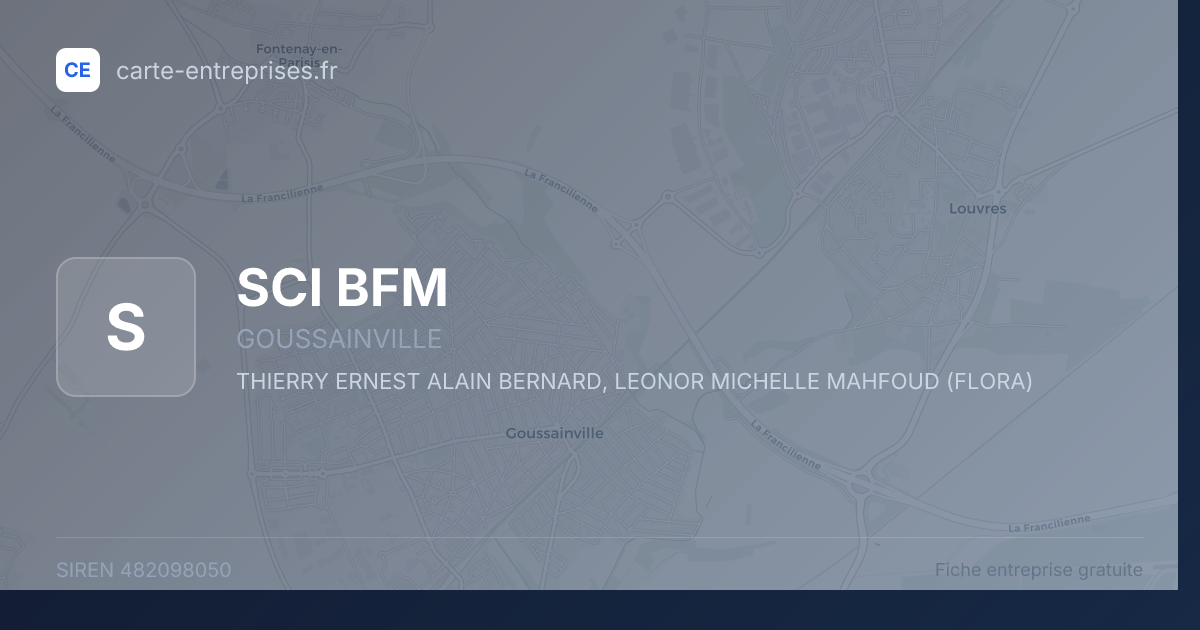 SCI BFM — 482098050 — fiche entreprise