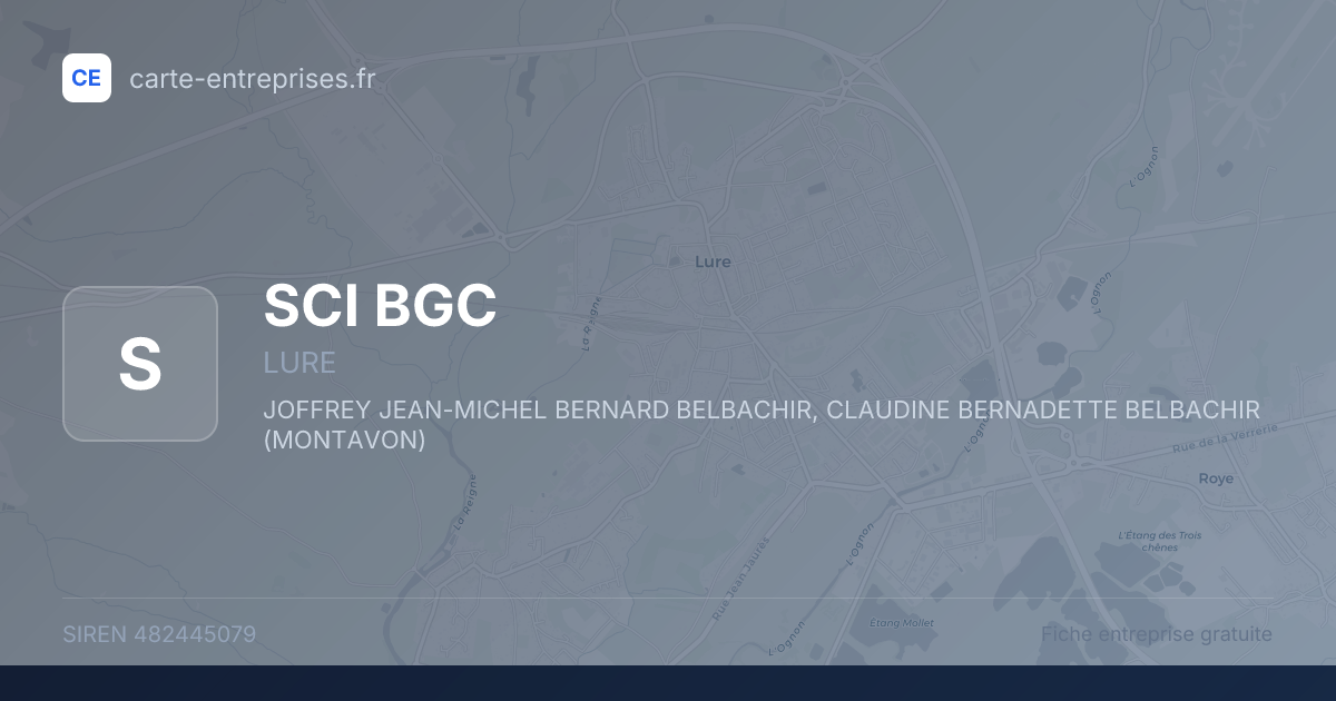 SCI BGC — 482445079 — fiche entreprise