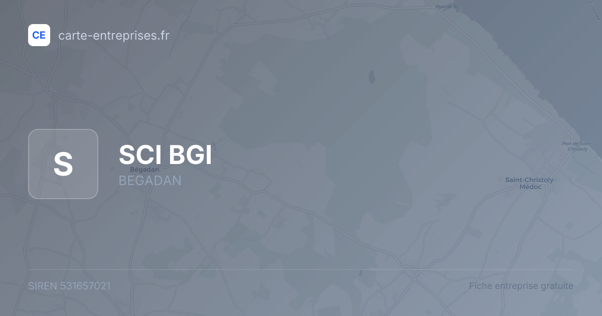 SCI BGI — 531657021 — fiche entreprise