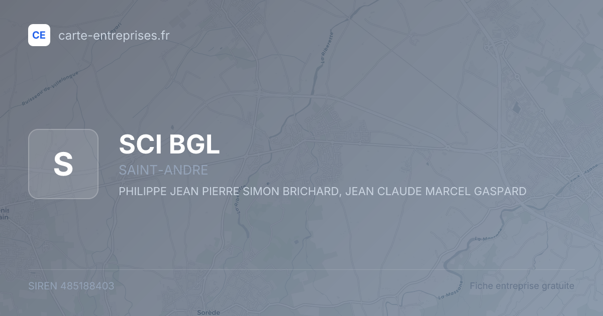 SCI BGL — 485188403 — fiche entreprise