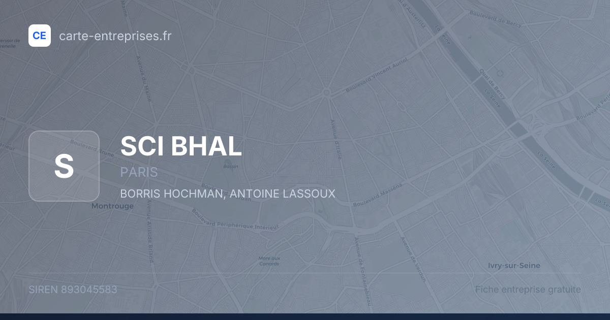 SCI BHAL — 893045583 — fiche entreprise