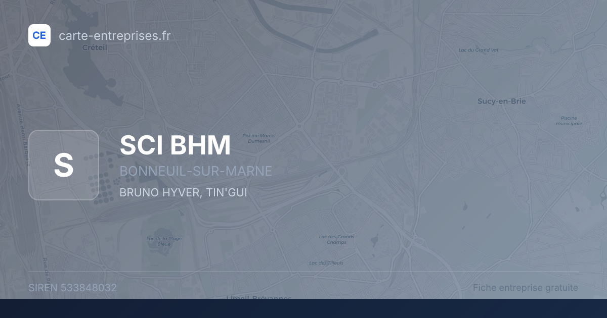 SCI BHM — 533848032 — fiche entreprise