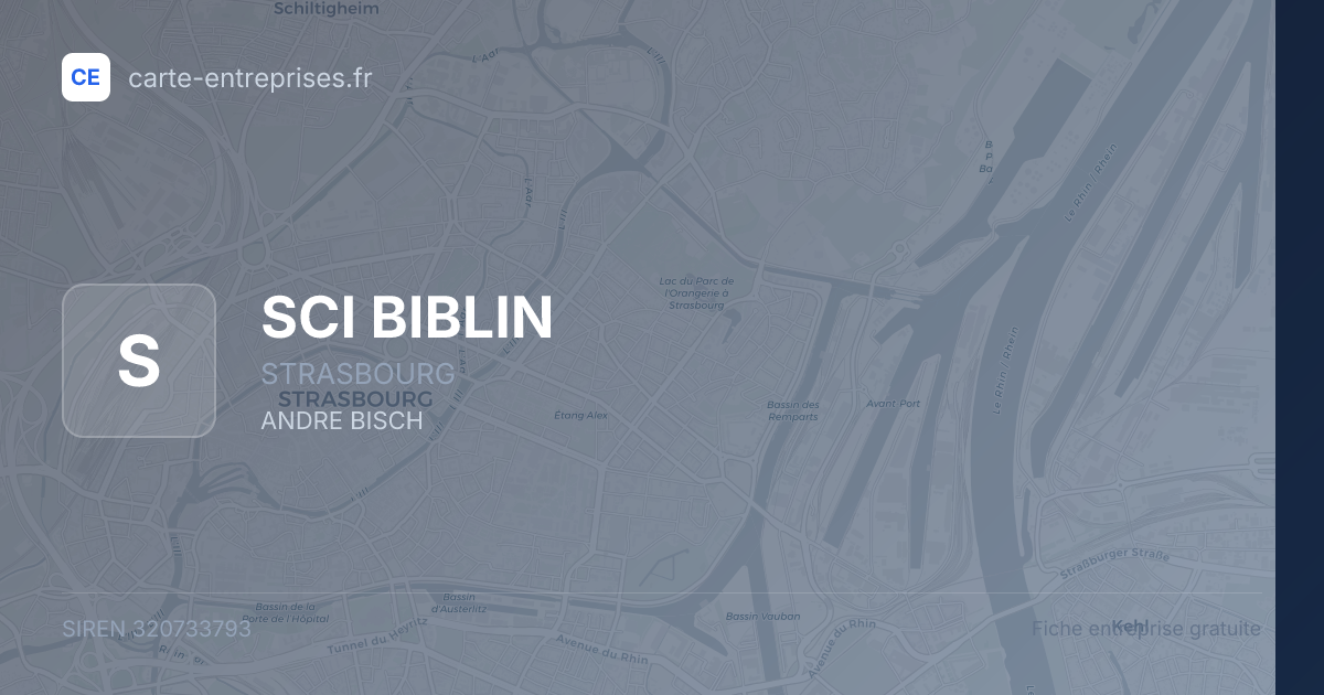 SCI BIBLIN — 320733793 — fiche entreprise