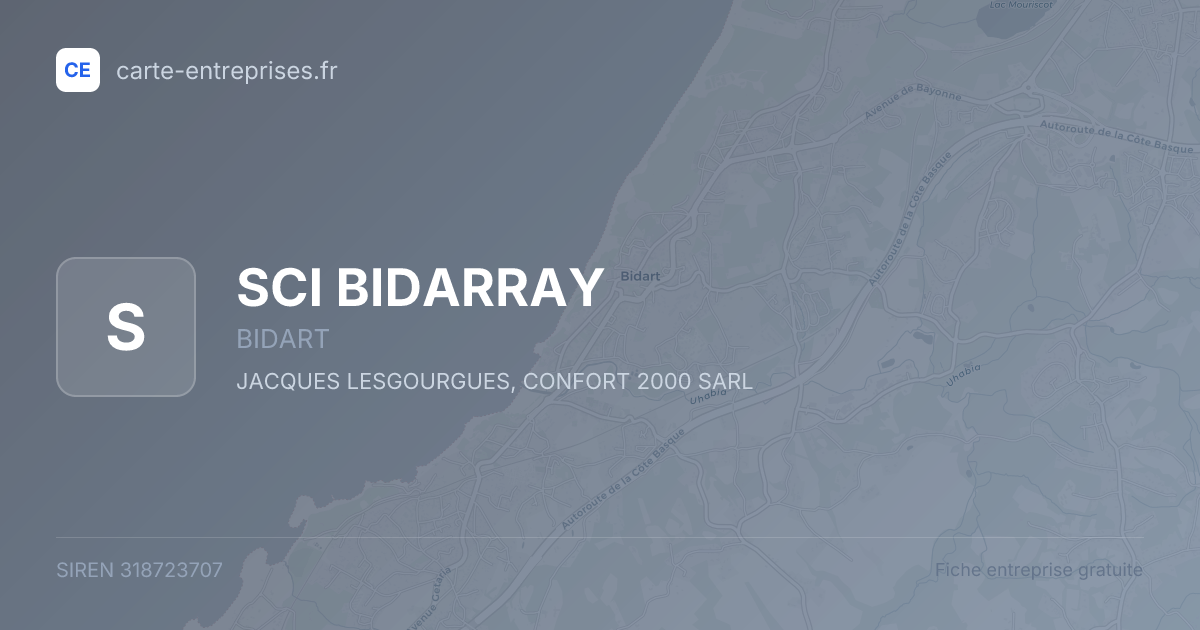 SCI BIDARRAY — 318723707 — fiche entreprise