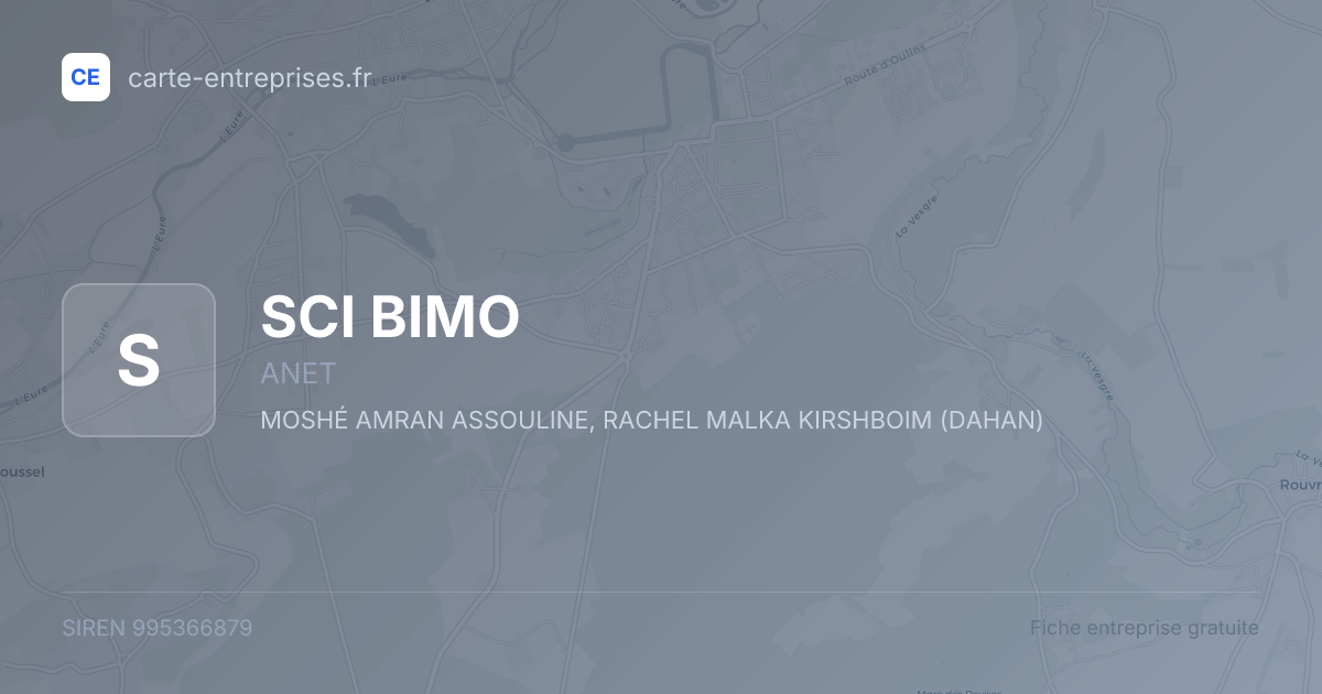SCI BIMO — 995366879 — fiche entreprise