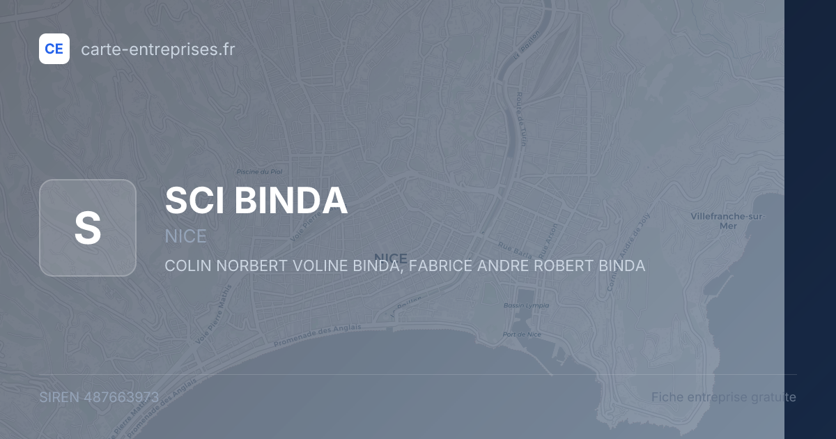 SCI BINDA — 487663973 — fiche entreprise