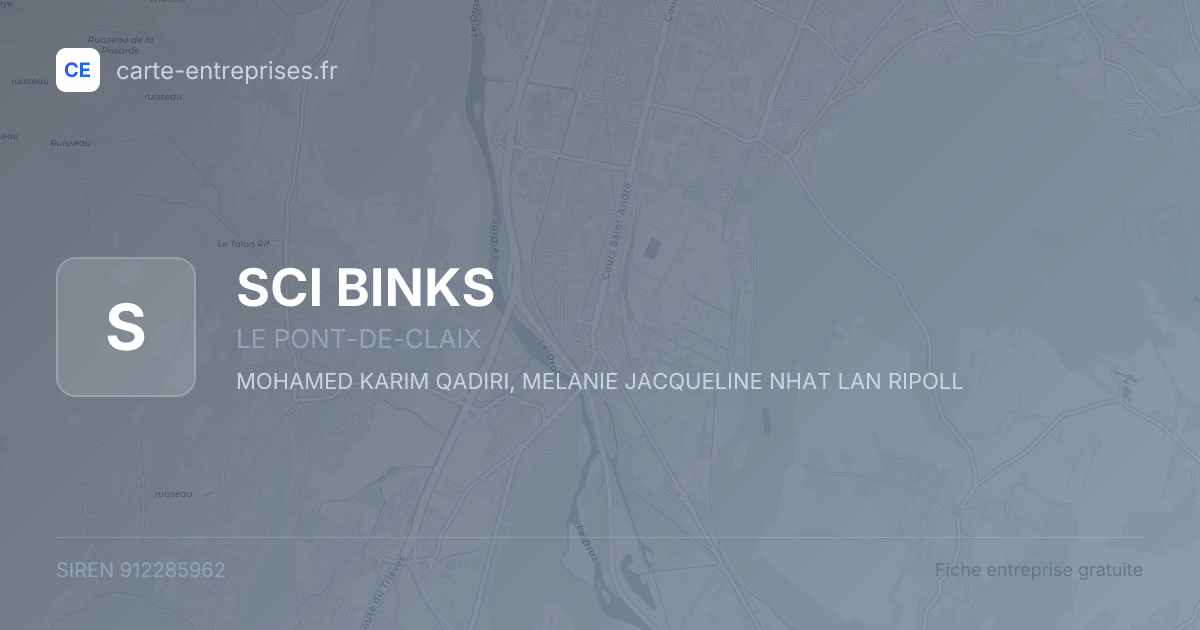 SCI BINKS — 912285962 — fiche entreprise