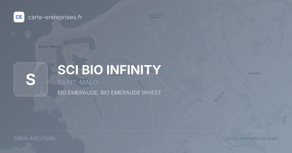 SCI BIO INFINITY — 490321296 — fiche entreprise