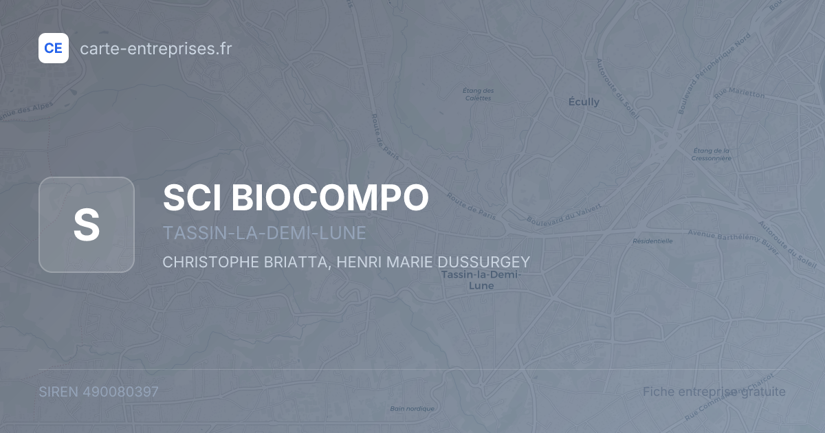 SCI BIOCOMPO — 490080397 — fiche entreprise