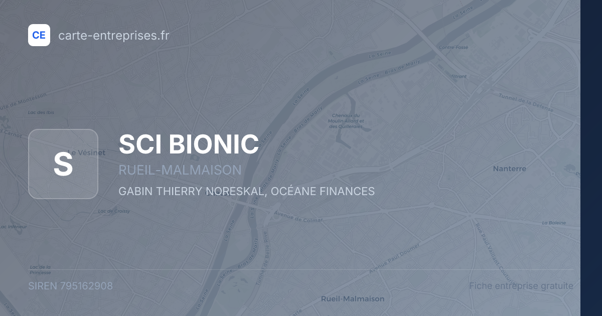 SCI BIONIC — 795162908 — fiche entreprise
