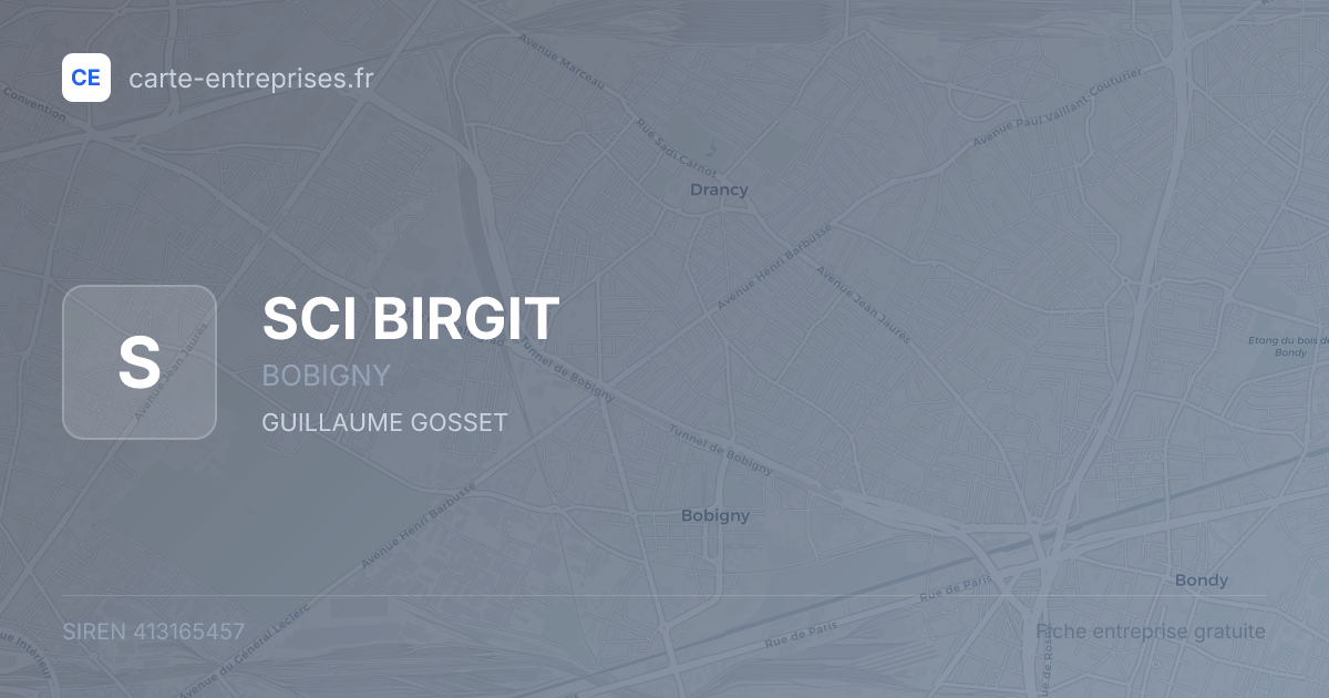 SCI BIRGIT — 413165457 — fiche entreprise