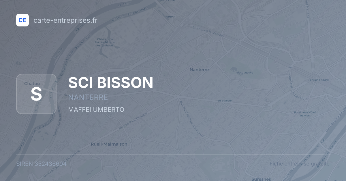 SCI BISSON — 352436604 — fiche entreprise