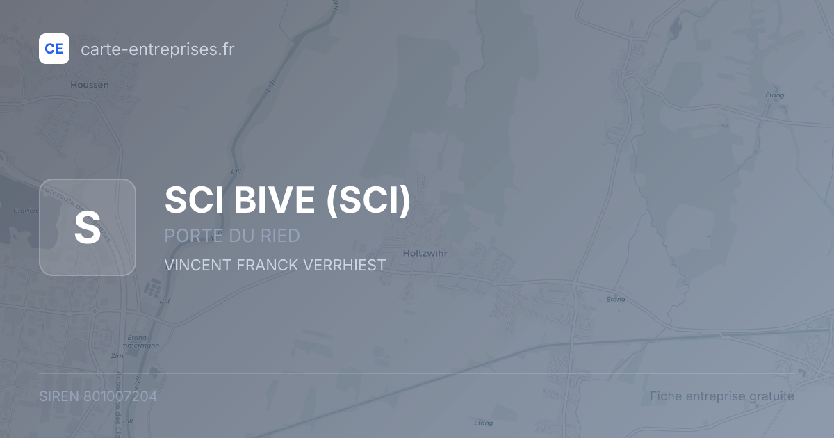 SCI BIVE (SCI) — 801007204 — fiche entreprise