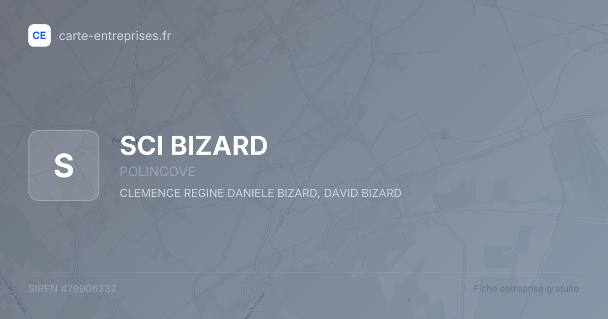 SCI BIZARD — 479906232 — fiche entreprise