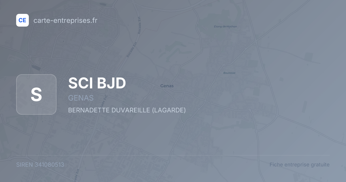 SCI BJD — 341080513 — fiche entreprise
