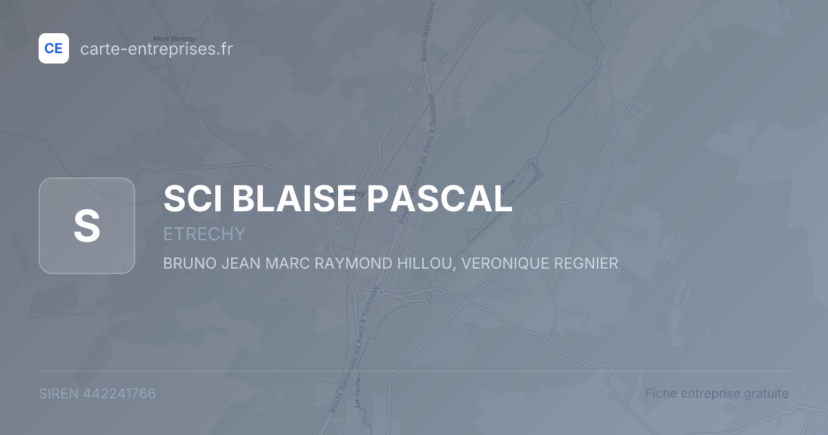SCI BLAISE PASCAL — 442241766 — fiche entreprise