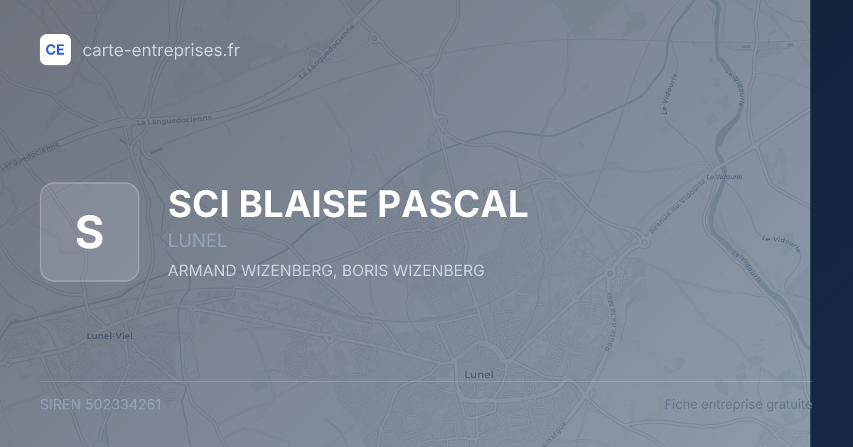 SCI BLAISE PASCAL — 502334261 — fiche entreprise