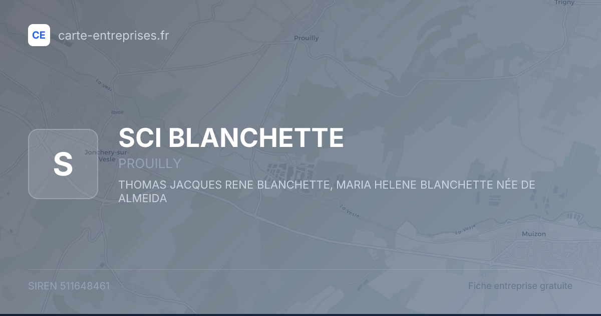 SCI BLANCHETTE — 511648461 — fiche entreprise