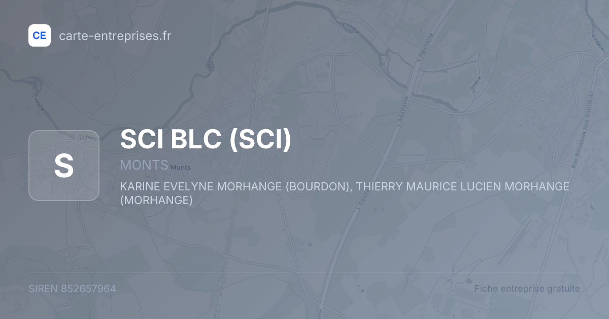 SCI BLC (SCI) — 852657964 — fiche entreprise