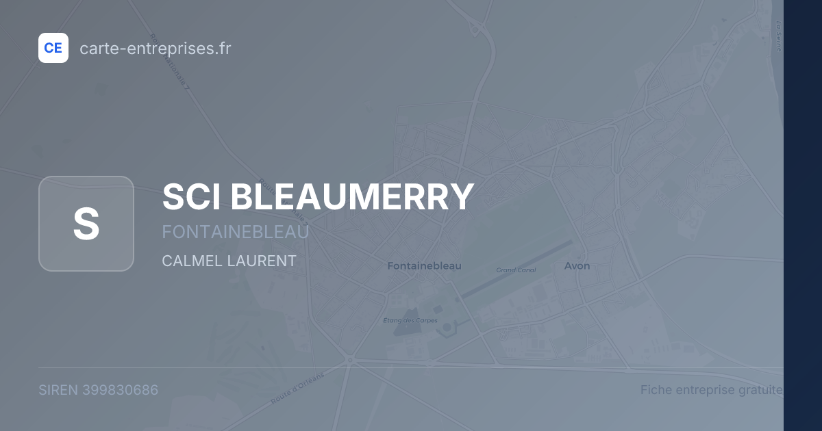 SCI BLEAUMERRY — 399830686 — fiche entreprise
