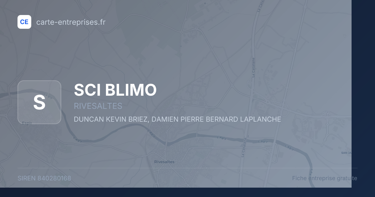 SCI BLIMO — 840280168 — fiche entreprise