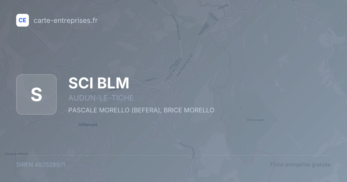 SCI BLM — 482529971 — fiche entreprise