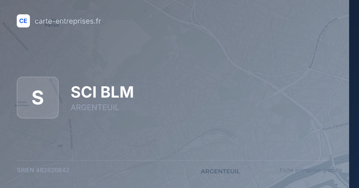 SCI BLM — 482820842 — fiche entreprise